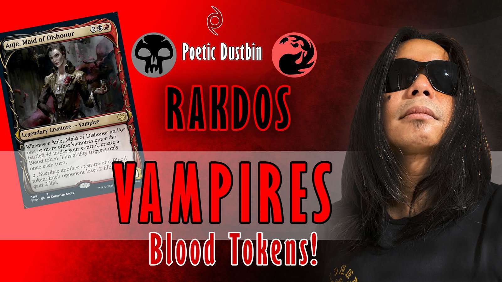 MTG Arena - Standard Rakdos Vampires Blood Tokens Deck with Anje, Maid of Dishonor